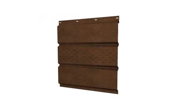 Софит металлический центральная перфорация 0,45 Print Elite с пленкой Antique Wood