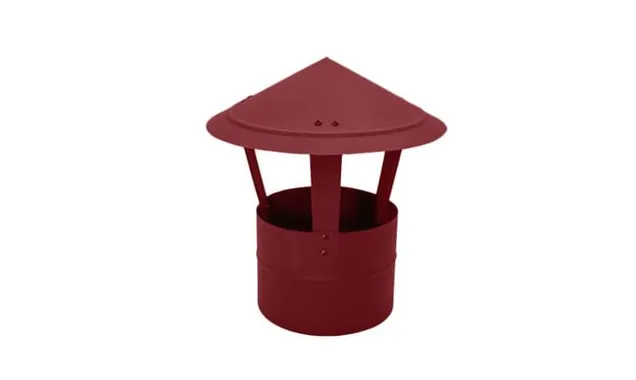 Дымник на трубу круглый d300 0,5 Satin с пленкой RAL 3005 красное вино