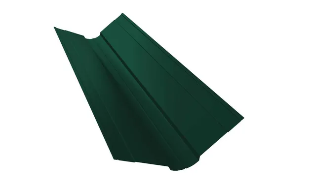 Планка ендовы верхней фигурной 70x70 0,5 Satin с пленкой RAL 6005 зеленый мох