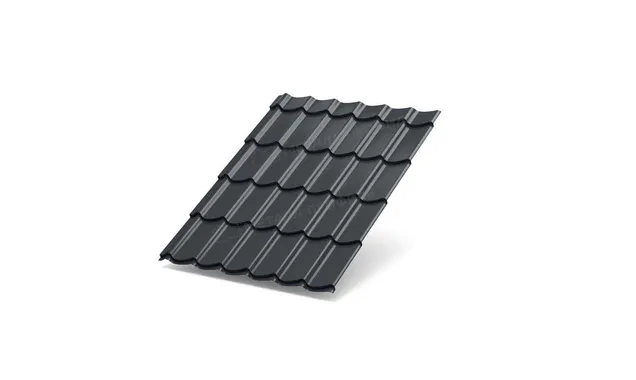 Металлочерепица Металл-Профиль Супермонтеррей 0,5 VikingMP® E RAL 7024 Серый графит