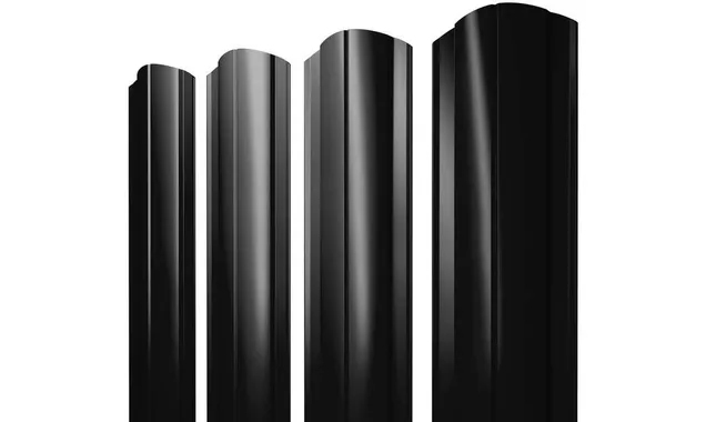 Штакетник Круглый фигурный Grand Line 0,45 Drap RAL9005