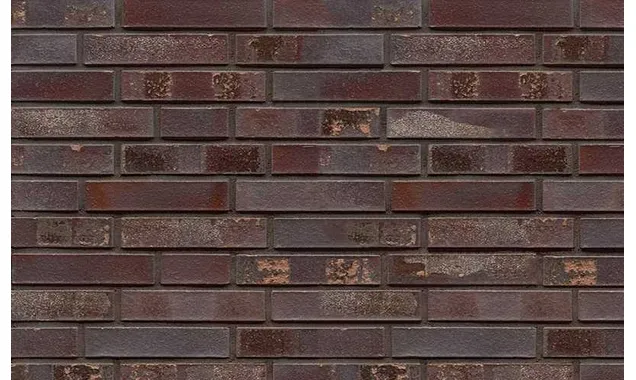 Кирпич клинкерный Muhr 10 S Violettblau geflammt Spezial гладкий, 240х115х52 мм