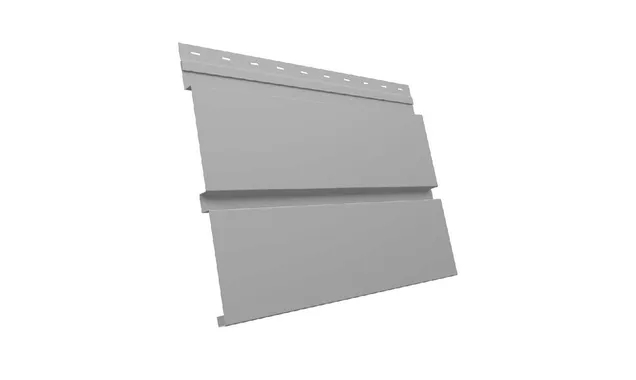 Металлический софит Квадро брус без перфорации 0,5 Satin RAL 9006 бело-алюминиевый