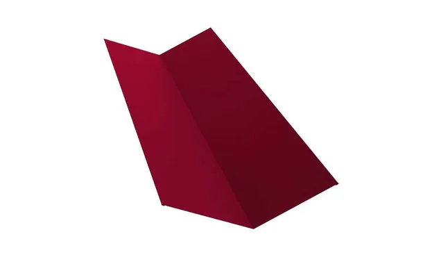 Планка ендовы верхней 145х145 0,45 PE с пленкой RAL 3003 рубиново-красный
