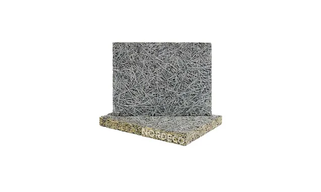 Фибролитовая плита Nordeco ФП 570-18С 2400х600х18 повышенной плотности на сером цементе