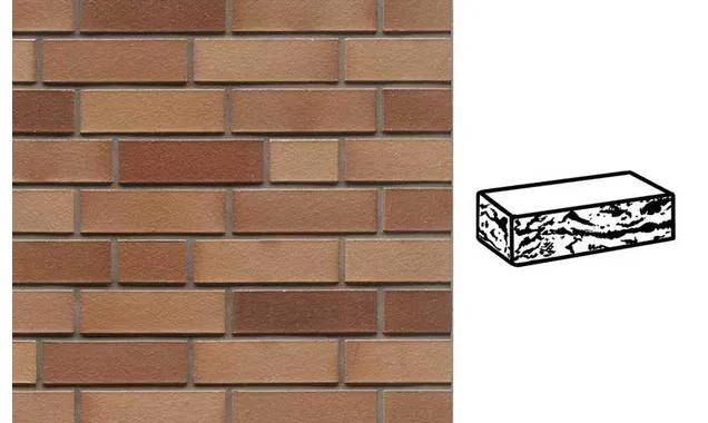 Кирпич клинкерный Muhr 34 EG Grau nuanciert Edelglanz готик, 240х55х71 мм