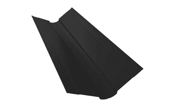Планка ендовы верхней Grand Line фигурной 100x100 0,45 Drap ST RAL 9005 черный