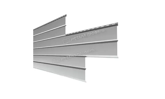 Металлический сайдинг Lбрус-XL Металл-Профиль ПЭ RAL 7004 Серый 14х335