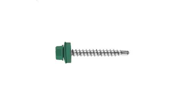 Саморез кровельный Daxmer 4.8х29 RAL 5018 (100) сверло №1