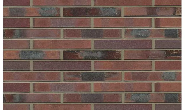 Кирпич клинкерный Muhr 04 KS Rotbraun-bunt Kohle Spezial гладкий, 290х90х40 мм