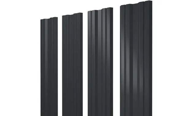 Штакетник Twin Grand Line 0,45 Drap RAL7016 Антрацитово-Серый