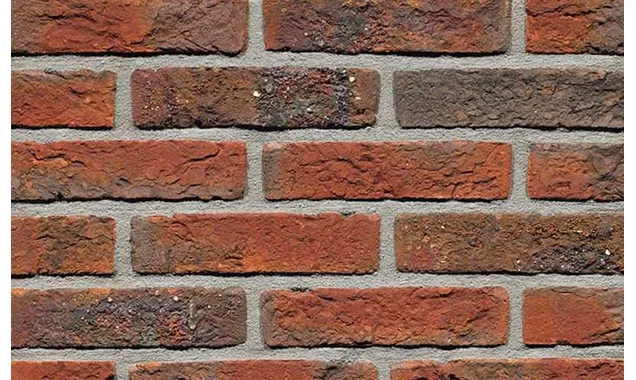 Кирпич облицовочный Terca Blauw-Rood Genaunceerd Gesinterd, 210х100х50 мм