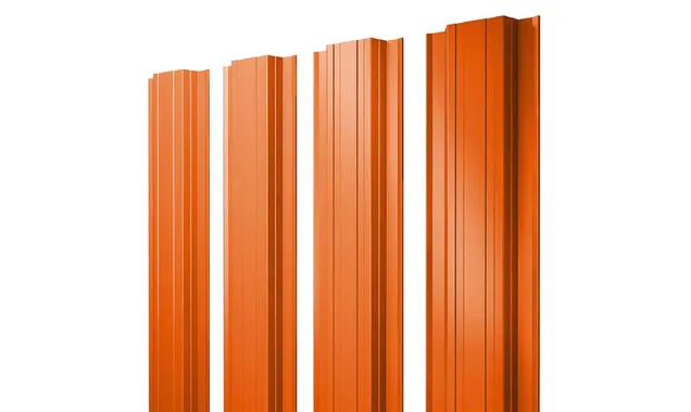 Штакетник Прямоугольный Grand Line 0,45 Полиэстер RAL2004 Оранжевый