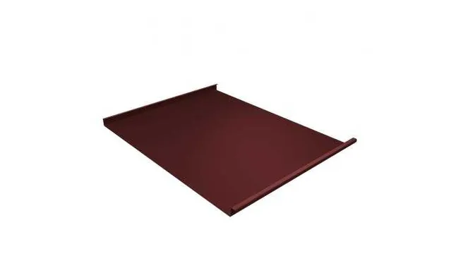 Фальцевая кровля Фальц двойной стоячий Grand Line 0,5 GreenCoat Pural BT, matt RR 29 Оксидно-Красный
