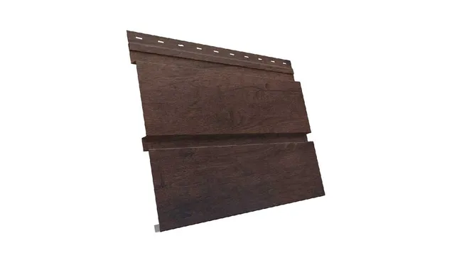 Металлический софит Квадро брус без перфорации 0,45 Print Elite Antique Wood