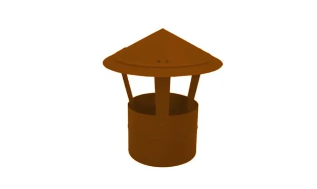 Дымник на трубу круглый d200 0,5 Quarzit с пленкой Cuprum Steel