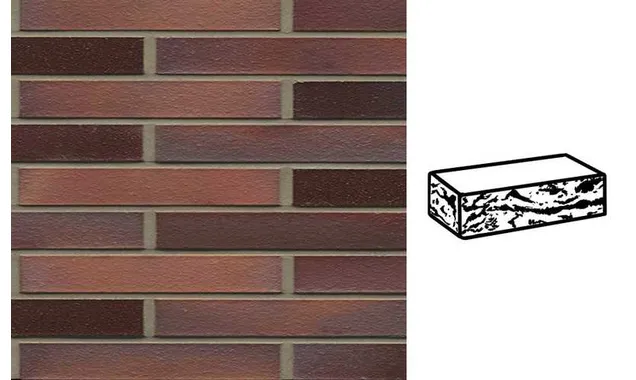 Кирпич клинкерный Muhr 04 EG Rotbraun-bunt Edelglanz готик, 290х90х40 мм