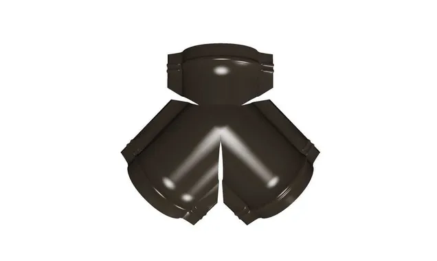 Тройник Y конька полукруглого Drap ST с пленкой RR 32 темно-коричневый