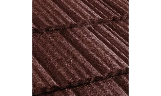 Композитная черепица Метротайл (Metrotile) серия MetroShake II, цвет бордо, 1330х410 мм