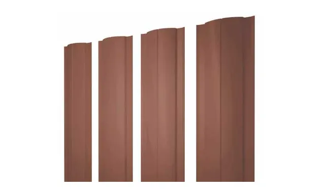 Штакетник Круглый Grand Line 0,45 Drap ST RAL8004 Терракота