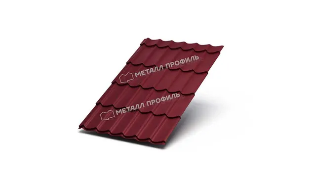 Металлочерепица Металл-Профиль Ламонтерра XL 0,45 VikingMP® RAL 3005 Красное вино