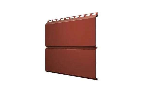 Металлический сайдинг Grand Line ЭкоБрус 0.5 мм Satin RAL 8004 терракота