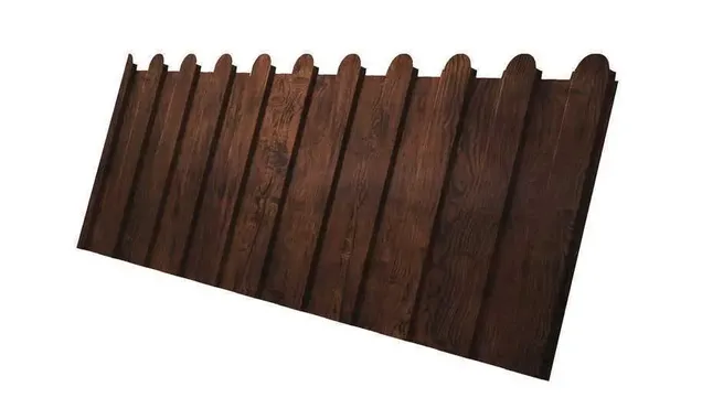 Профлист фигурный Grand Line C20В 0.45 Print Elite с пленкой Cherry wood