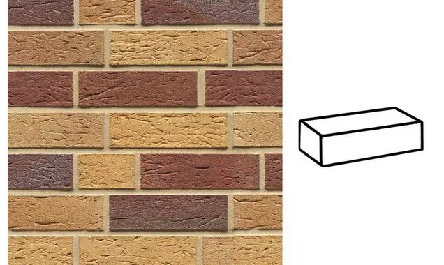 Кирпич клинкерный Muhr 19 Rubinbeige nuanciert гладкий, 240х115х71 мм