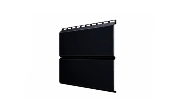 Металлический сайдинг Grand Line ЭкоБрус 0.5 мм PurPro Matt 275 RAL 9005 черный