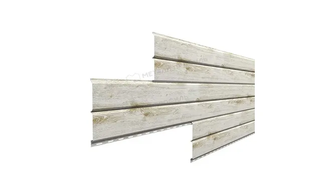 Металлический сайдинг Lбрус-XL Металл-Профиль ECOSTEEL Беленый Дуб 14х335