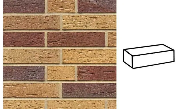 Кирпич клинкерный Muhr 19 Rubinbeige nuanciert гладкий, 290х90х71 мм