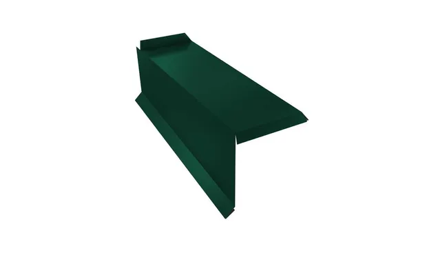 Планка торцевая сегментная 20мм Левая 0,5 Satin с пленкой RAL 6005 зеленый мох