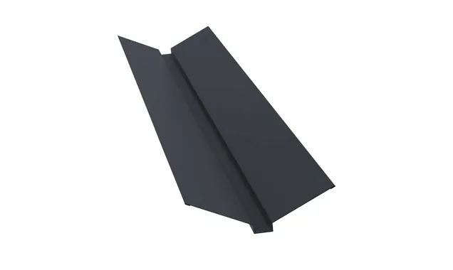 Планка ендовы верхней 115х30х115 0,45 Drap ST RAL 7024 мокрый асфальт