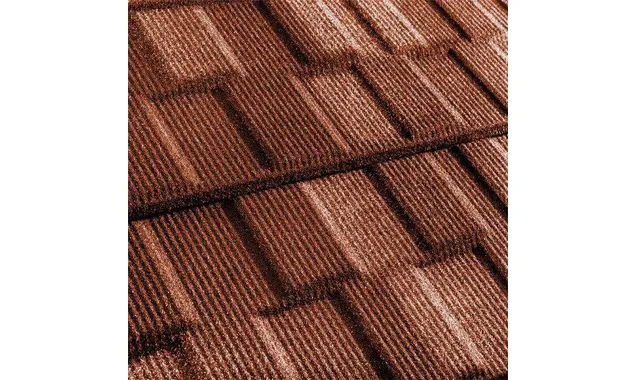 Композитная черепица Метротайл (Metrotile) серия MetroViksen, цвет терракот, 1330х410 мм