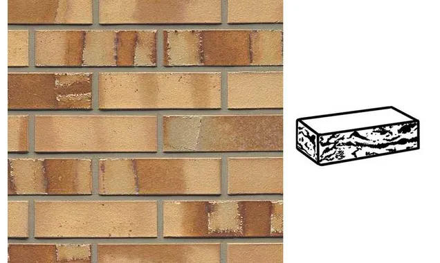 Кирпич клинкерный Muhr 06S Hellbraun-bunt Spezial готик, 240х115х71 мм
