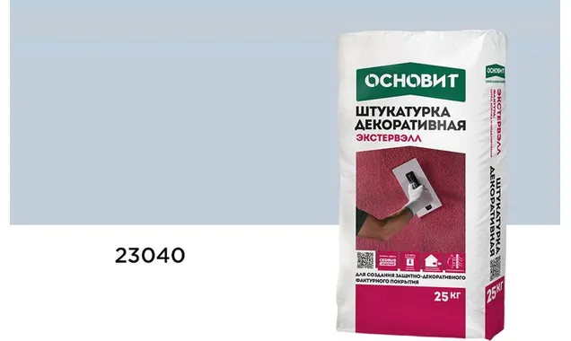 Штукатурка декоративная ОСНОВИТ КОРОЕД ЭКСТЕРВЭЛЛ OM-2.5 WK, 23040, 2,5 мм, 25 кг