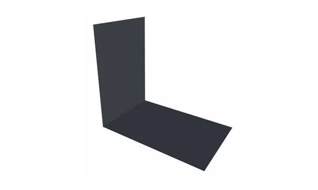 Планка снегозадержания усиливающая 0,5 Satin с пленкой RAL 7024 мокрый асфальт