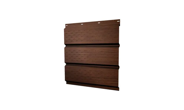 Софит металлический полная перфорация 0,45 Print Elite с пленкой Choco Wood