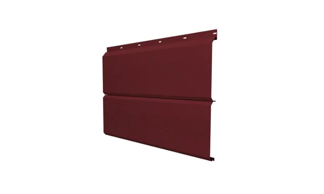 Софит ЭкоБрус с перфорацией 0,345 Grand Line 0,45 Drap с пленкой RAL 3005 красное вино