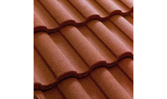 Композитная черепица Метротайл (Metrotile) серия MetroRoman, цвет терракот, 1280х410 мм