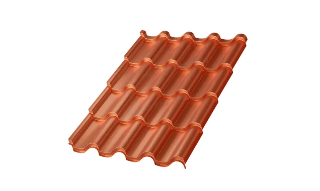 Металлочерепица Металл-Профиль Монтерроса-ML 0,5 AGNETA® Copper/Copper/Медный/Медный