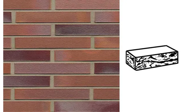 Кирпич клинкерный Muhr 14 Rotblau-bunt готик, 290х90х40 мм