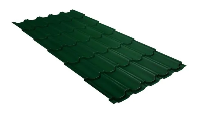 Металлочерепица Grand Line Kvinta Plus 0,5 Satin Matt RAL 6005 Зеленый мох