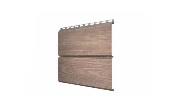Металлический сайдинг Grand Line ЭкоБрус 0.45 мм 3D Print Premium с пленкой Antique Wood