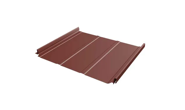 Фальцевая кровля Кликфальц Pro Line Grand Line 0,5 Velur X RAL 3009 Оксидно-Красный