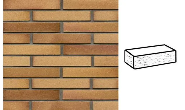 Кирпич клинкерный Muhr 06 EG Hellbraun-bunt Edelglanz рустик, 290х90х40 мм