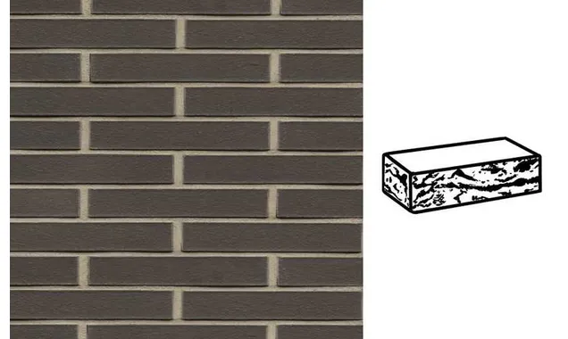 Кирпич клинкерный Muhr 05 Eisenschmelz Schwarzbraun готик, 240х90х40 мм
