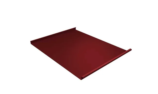 Фальцевая кровля Фальц двойной стоячий Grand Line 0,5 Satin RAL 3011 Коричнево-Красный