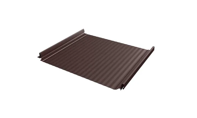 Фальцевая кровля Кликфальц Pro Gofr Grand Line 0,5 GreenCoat Pural BT, matt RR 887 Шоколад