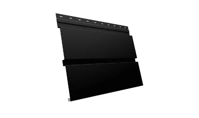 Металлический софит Квадро брус без перфорации 0,5 GreenCoat Pural BT, matt RR 33 черный (RAL 9005 черный)